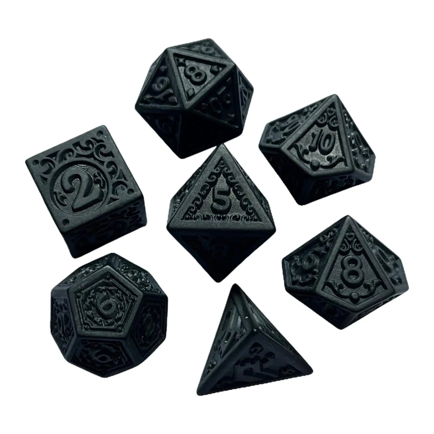 Set de 7 dados de Rol Texturizados