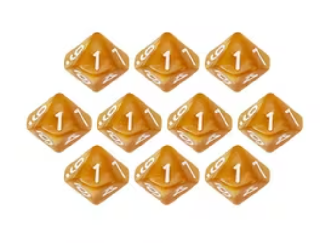 Set de 10 Dados D10 Colores Perlados RPG Vampiro