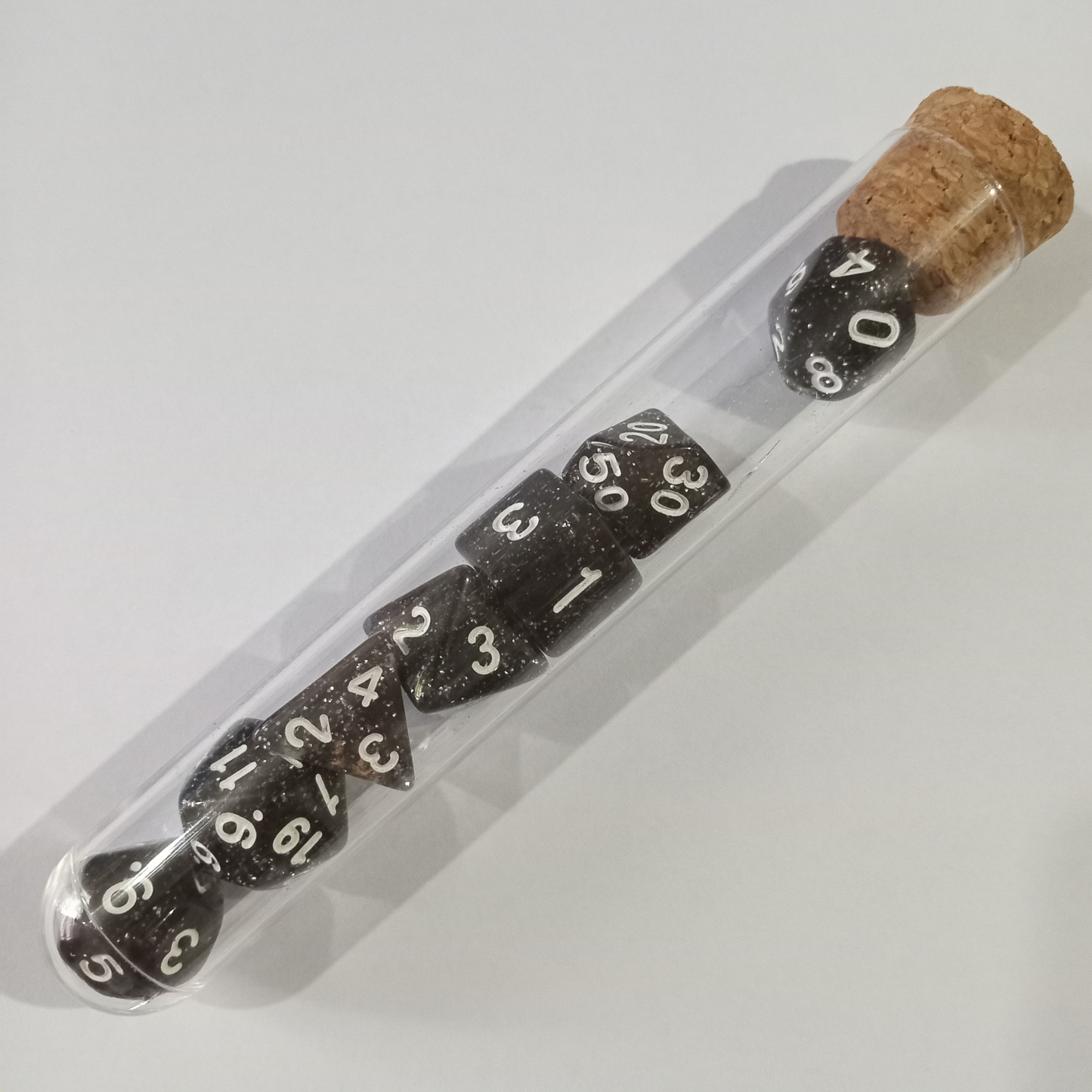 Pack 7 Dados De Rol Calabozos y Dragones En Tubo