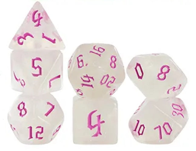 Set 7 Dados Poliedricos de Rol RPG Traslucidos
