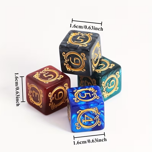 Set de 10 Dados Dragon D6 16mm Perlados
