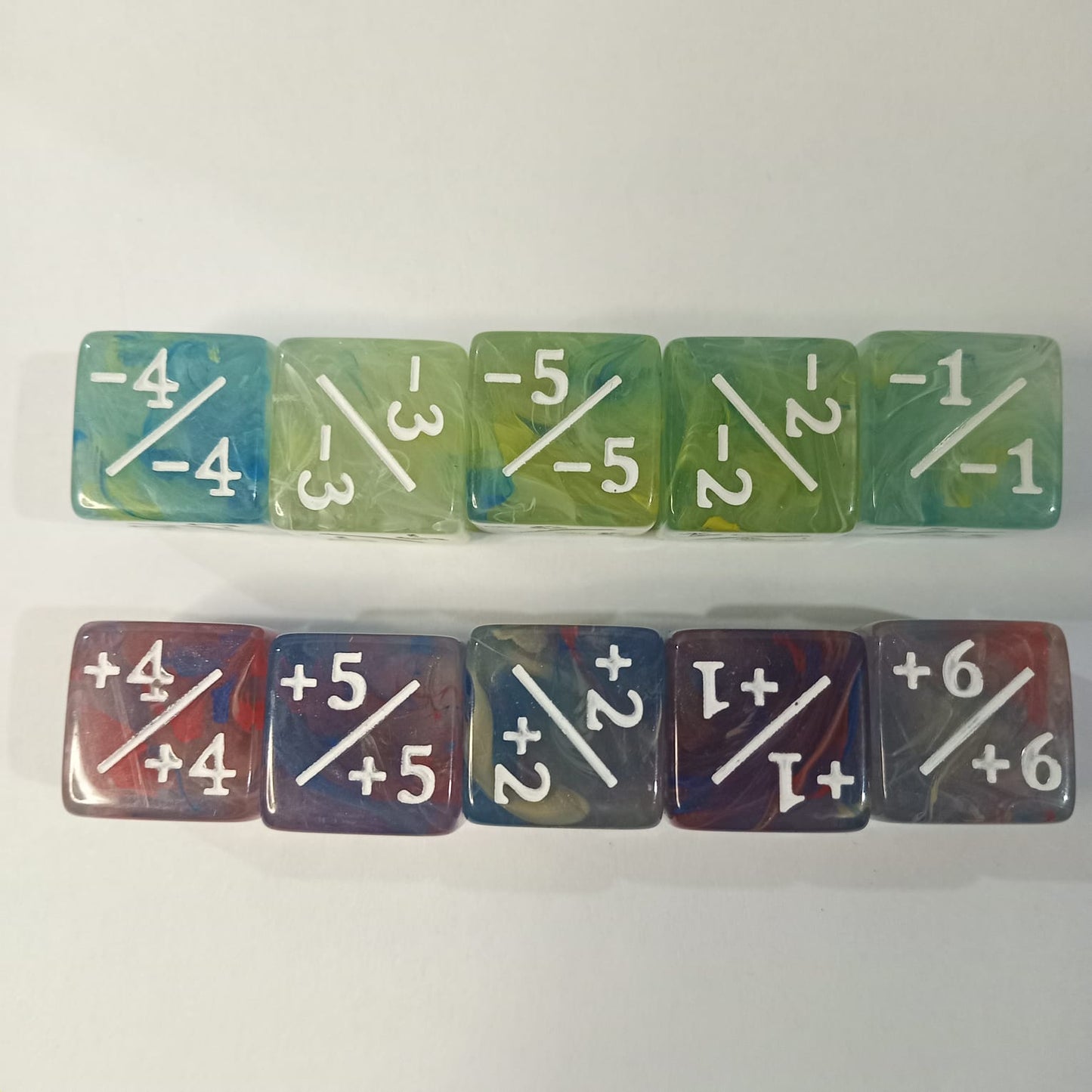 Set 10 Dados Contadores D6 Mtg 16mm Traslucidos Marinos