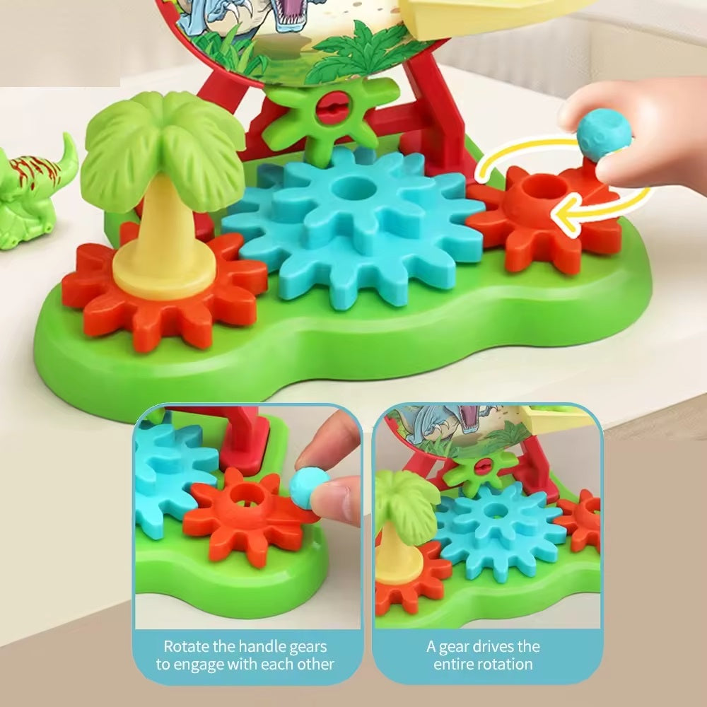 Pista Deslizamiento Rueda Engranajes Dinosaurios