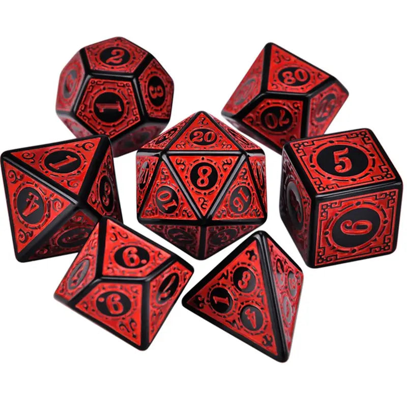 Set de 7 dados de Rol Texturizados