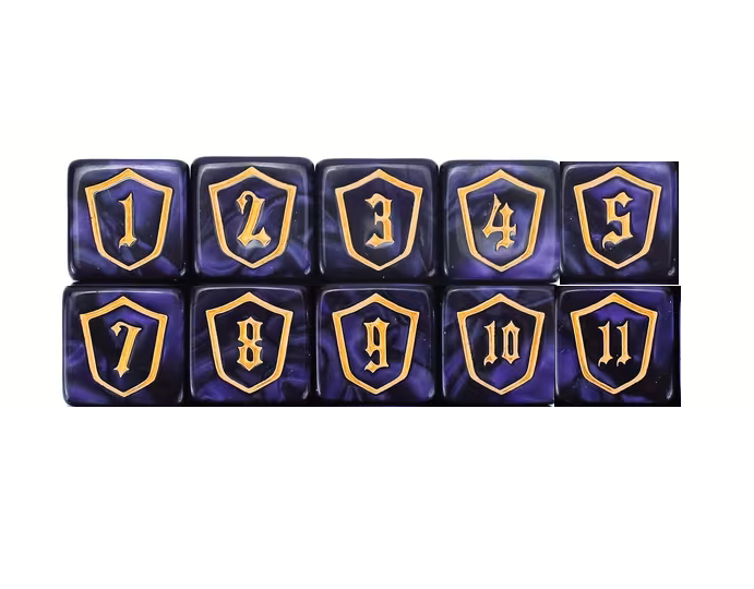 Set Contadores de Escudo 16mm MTG - (1-6 7-12)