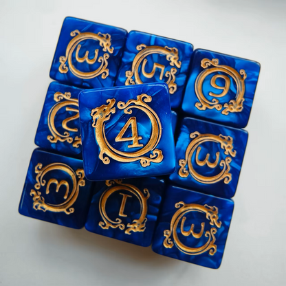 Set de 10 Dados Dragon D6 16mm Perlados