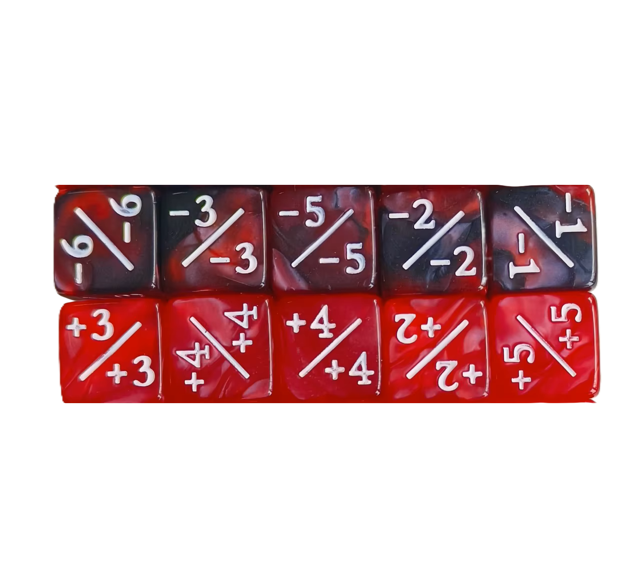 Set de 10 Dados 16mm Contadores MTG Matemáticas Perlados Opacos y Glitter