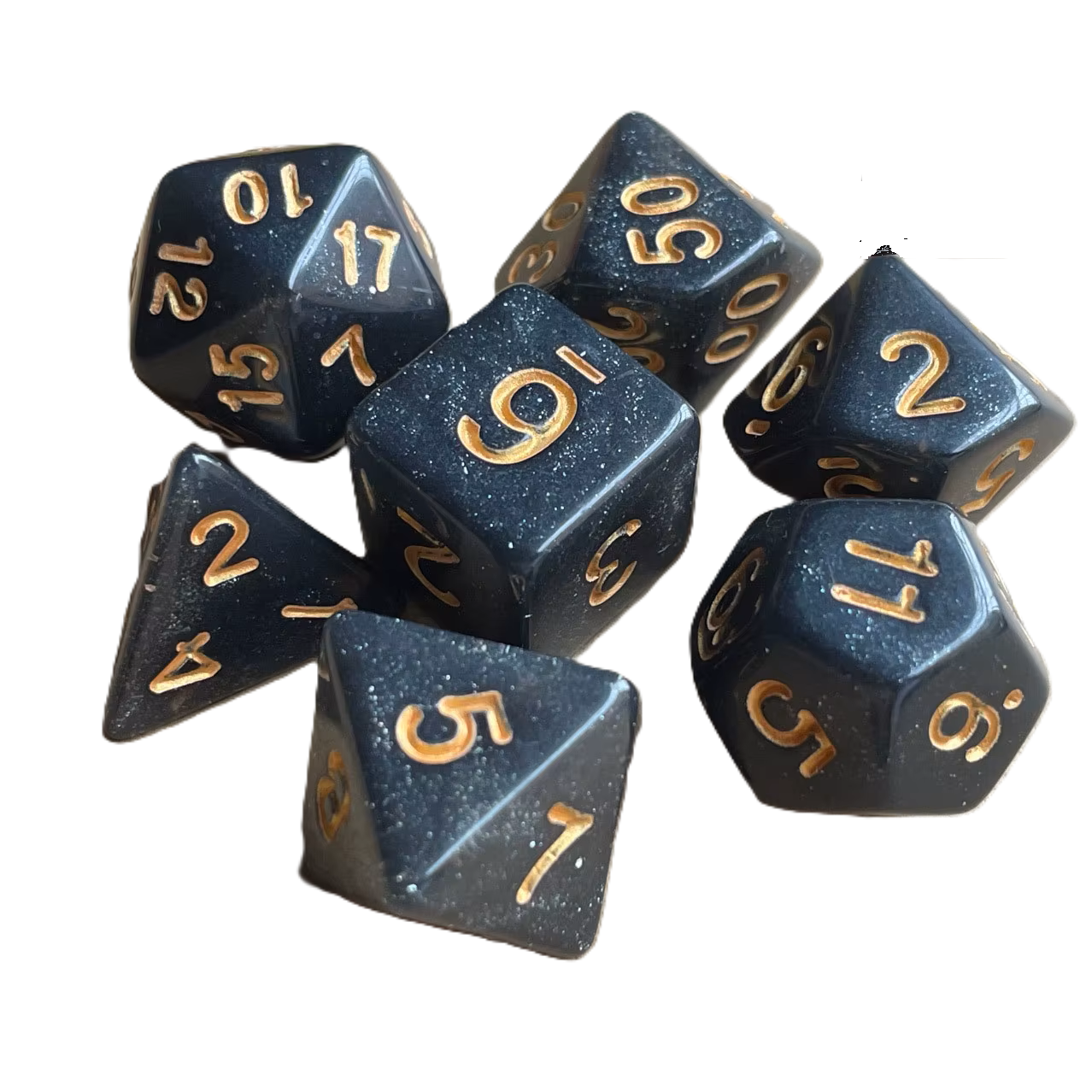 Set 7 Dados Poliédricos RPG Perlados