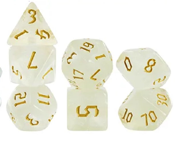 Set 7 Dados Poliedricos de Rol RPG Traslucidos