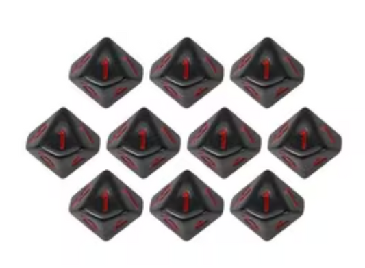 Set de 10 Dados D10 Colores Opacos RPG Vampiro