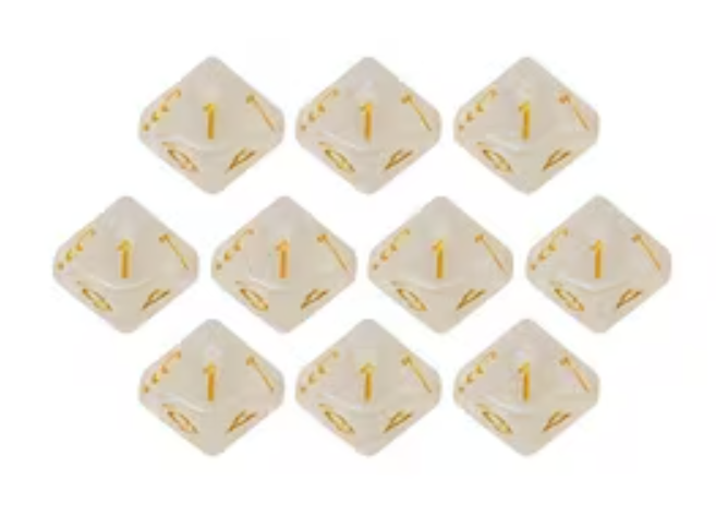 Set de 10 Dados D10 Colores Glitter RPG Vampiro