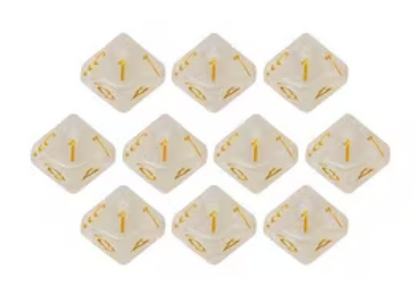 Set de 10 Dados D10 Colores Glitter RPG Vampiro