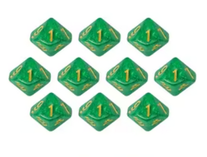 Set de 10 Dados D10 Colores Glitter RPG Vampiro