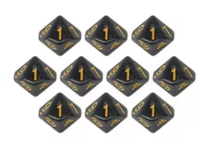 Set de 10 Dados D10 Colores Glitter RPG Vampiro