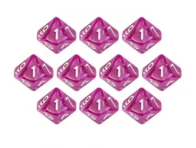 Set de 10 Dados D10 Colores Perlados RPG Vampiro