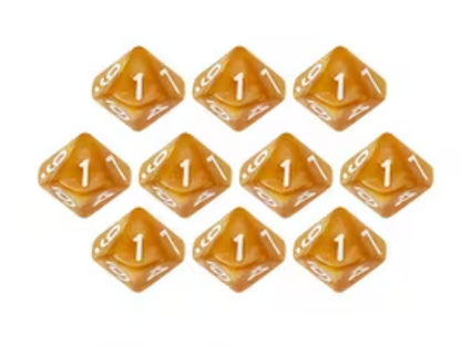 Set de 10 Dados D10 Colores Perlados RPG Vampiro