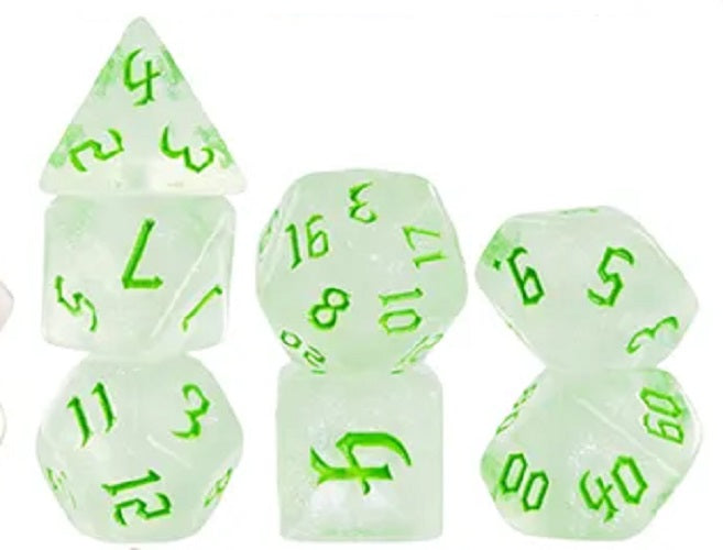 Set 7 Dados Poliedricos de Rol RPG Traslucidos