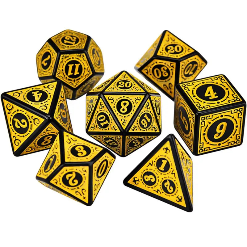 Set de 7 dados de Rol Texturizados