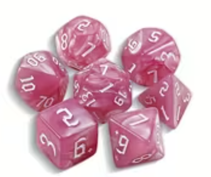 Set 7 Dados Poliédricos RPG Perlados