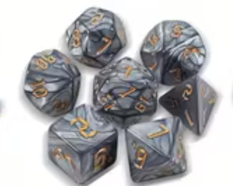 Set 7 Dados Poliédricos RPG Perlados