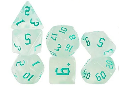 Set 7 Dados Poliedricos de Rol RPG Traslucidos