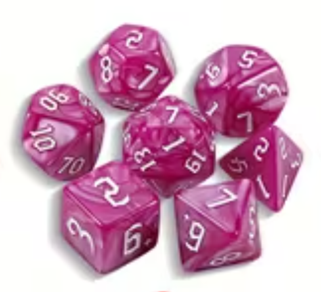 Set 7 Dados Poliédricos RPG Perlados