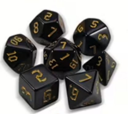 Set de 7 Dados Poliedricos de Rol Colores Solidos RPG Opacos