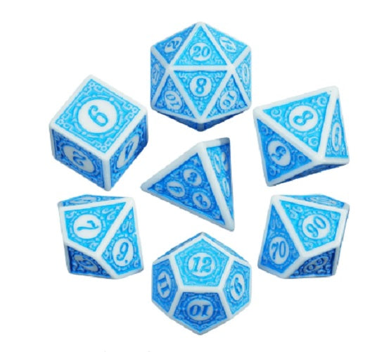 Set de 7 dados de Rol Texturizados