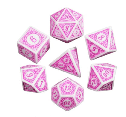 Set de 7 dados de Rol Texturizados