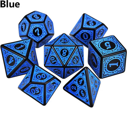 Set de 7 dados de Rol Texturizados