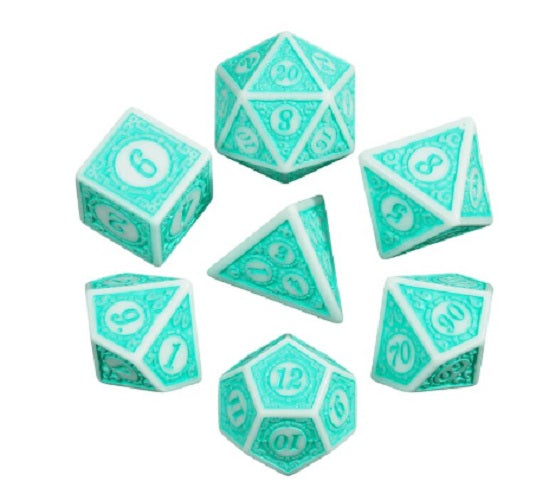 Set de 7 dados de Rol Texturizados