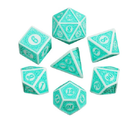 Set de 7 dados de Rol Texturizados