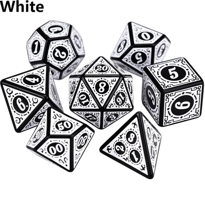 Set de 7 dados de Rol Texturizados