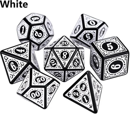 Set de 7 dados de Rol Texturizados