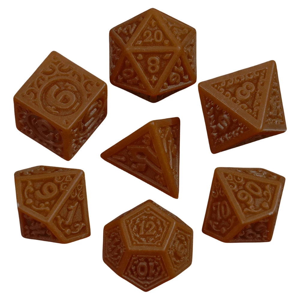 Set de 7 dados de Rol Texturizados