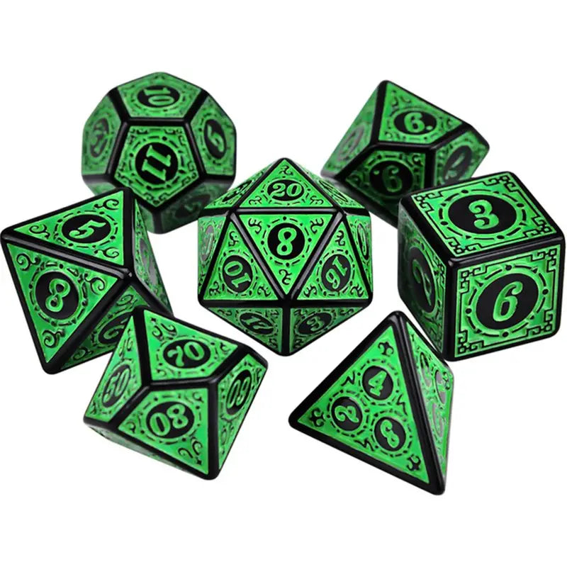 Set de 7 dados de Rol Texturizados