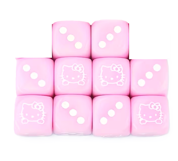 Set de 10 Dados D6 14mm con Grabado Especial