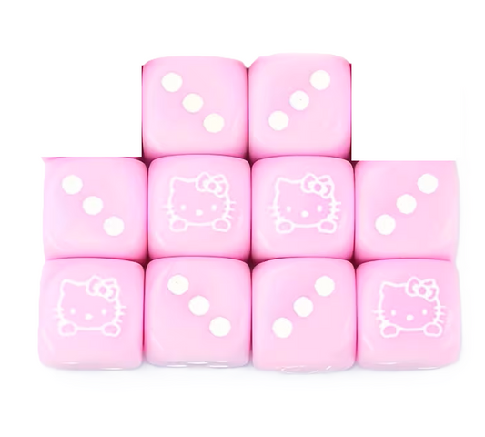 Set de 10 Dados D6 14mm con Grabado Especial