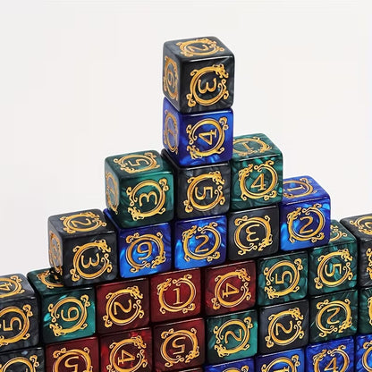 Set de 10 Dados Dragon D6 16mm Perlados