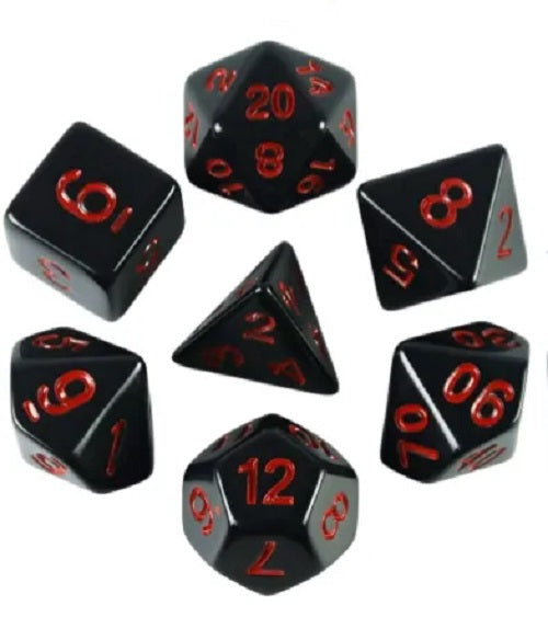 Set de 7 Dados Poliedricos de Rol Colores Solidos RPG Opacos