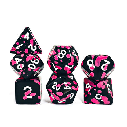 Set 7 Dados Poliedricos de Rol Salpicados RPG