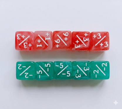 Set 10 Dados Contadores D6 Mtg 16mm Traslucidos Marinos