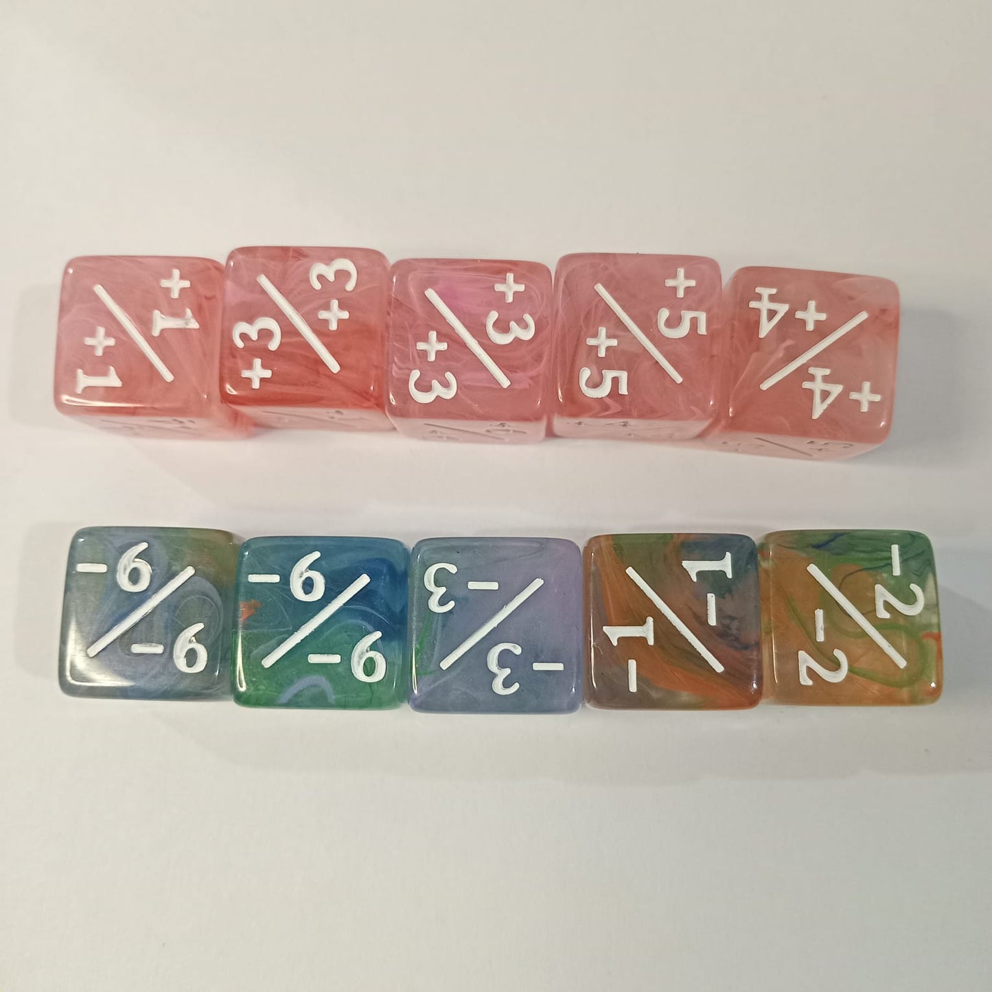 Set 10 Dados Contadores D6 Mtg 16mm Traslucidos Marinos