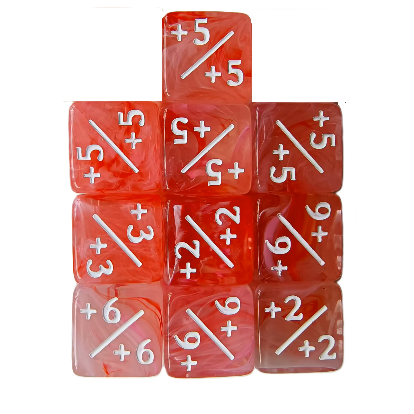Set 10 Dados Contadores D6 Mtg 16mm Traslucidos Marinos