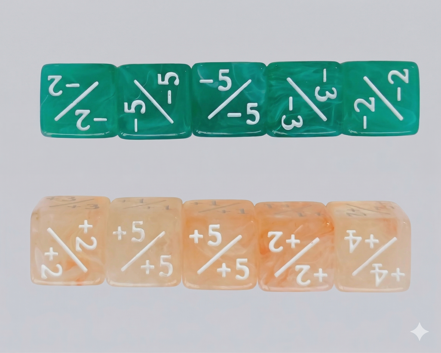 Set 10 Dados Contadores D6 Mtg 16mm Traslucidos Marinos