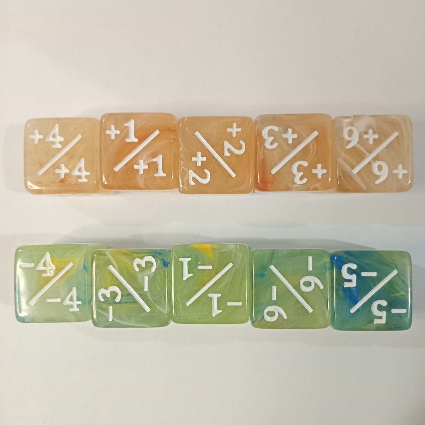 Set 10 Dados Contadores D6 Mtg 16mm Traslucidos Marinos