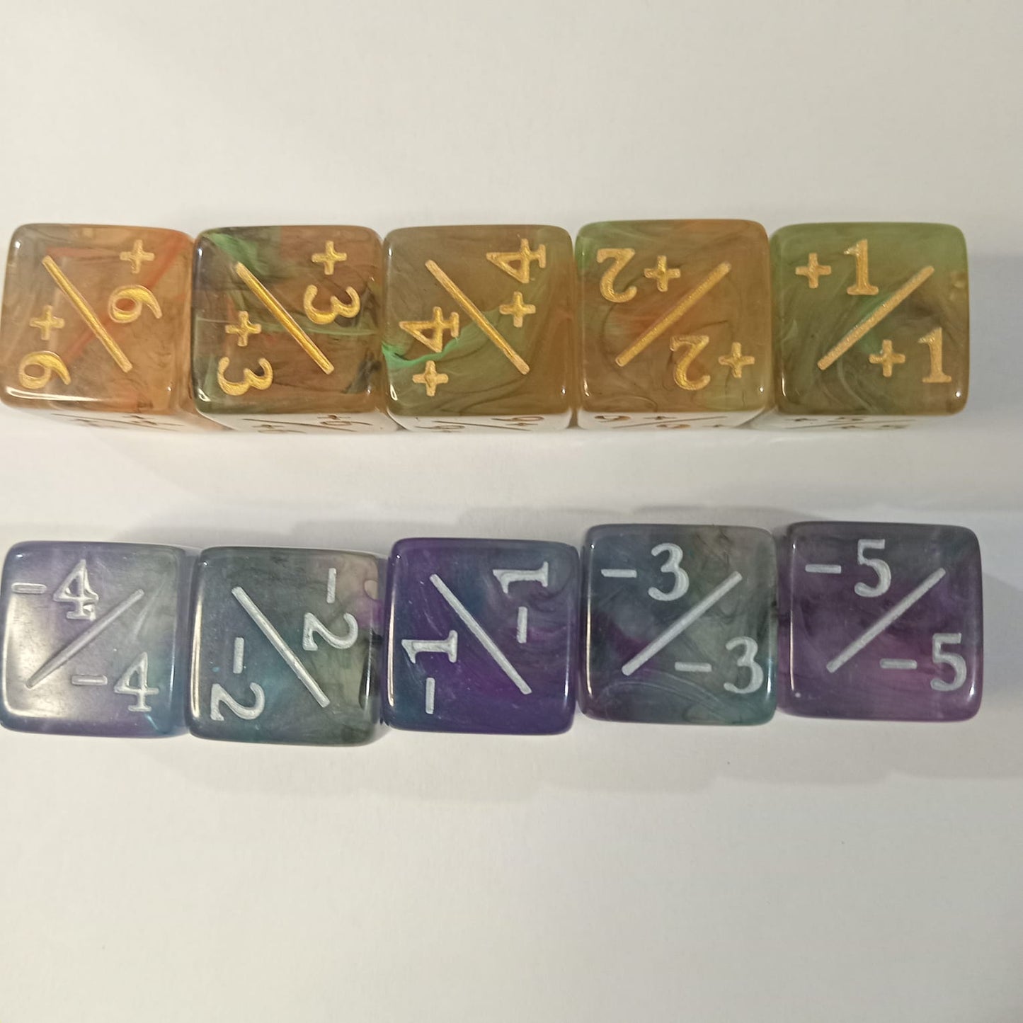 Set 10 Dados Contadores D6 Mtg 16mm Traslucidos Marinos