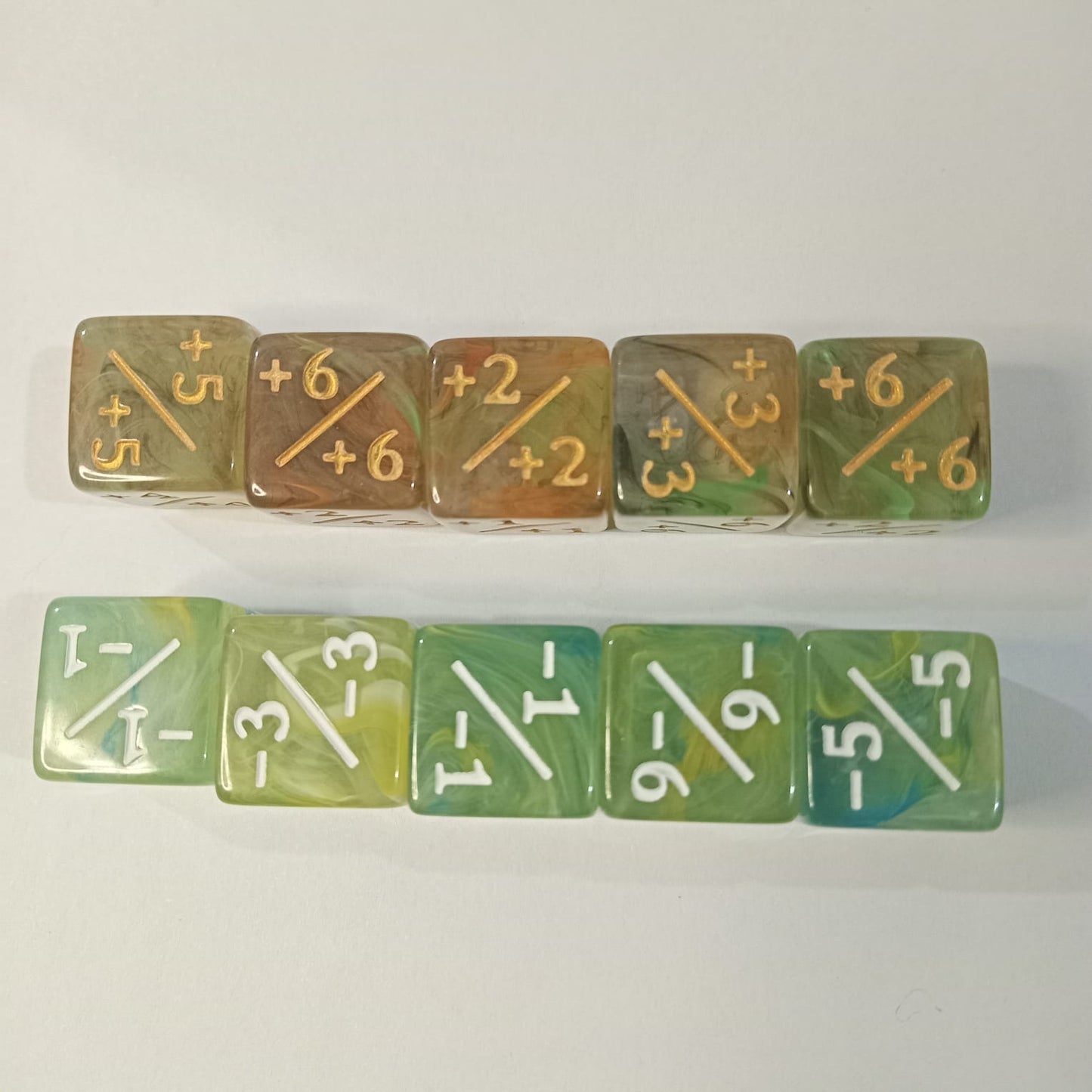 Set 10 Dados Contadores D6 Mtg 16mm Traslucidos Marinos