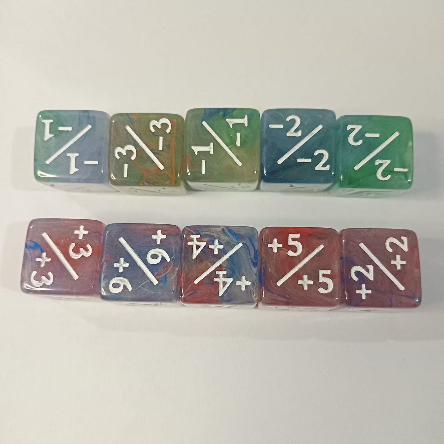 Set 10 Dados Contadores D6 Mtg 16mm Traslucidos Marinos
