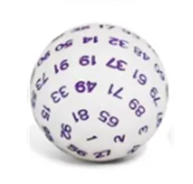 Dados Poliedricos 100 Lados D100 RPG Rol (49mm)
